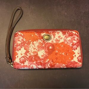 Coach Red and White Women's Wallet Wristlet